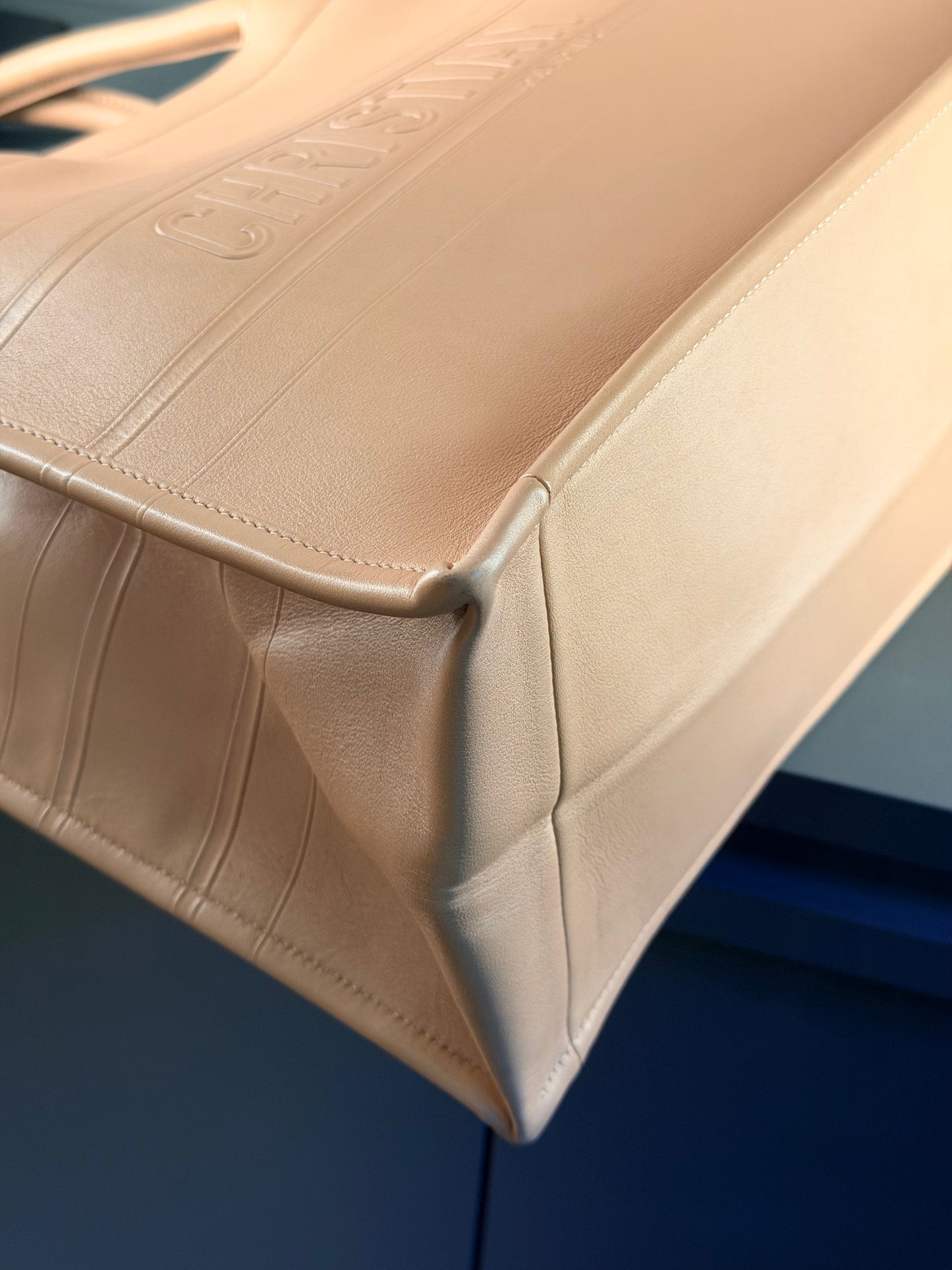 DIOR PINK LEATHER MEDIUM BOOK TOTE HANDBAG