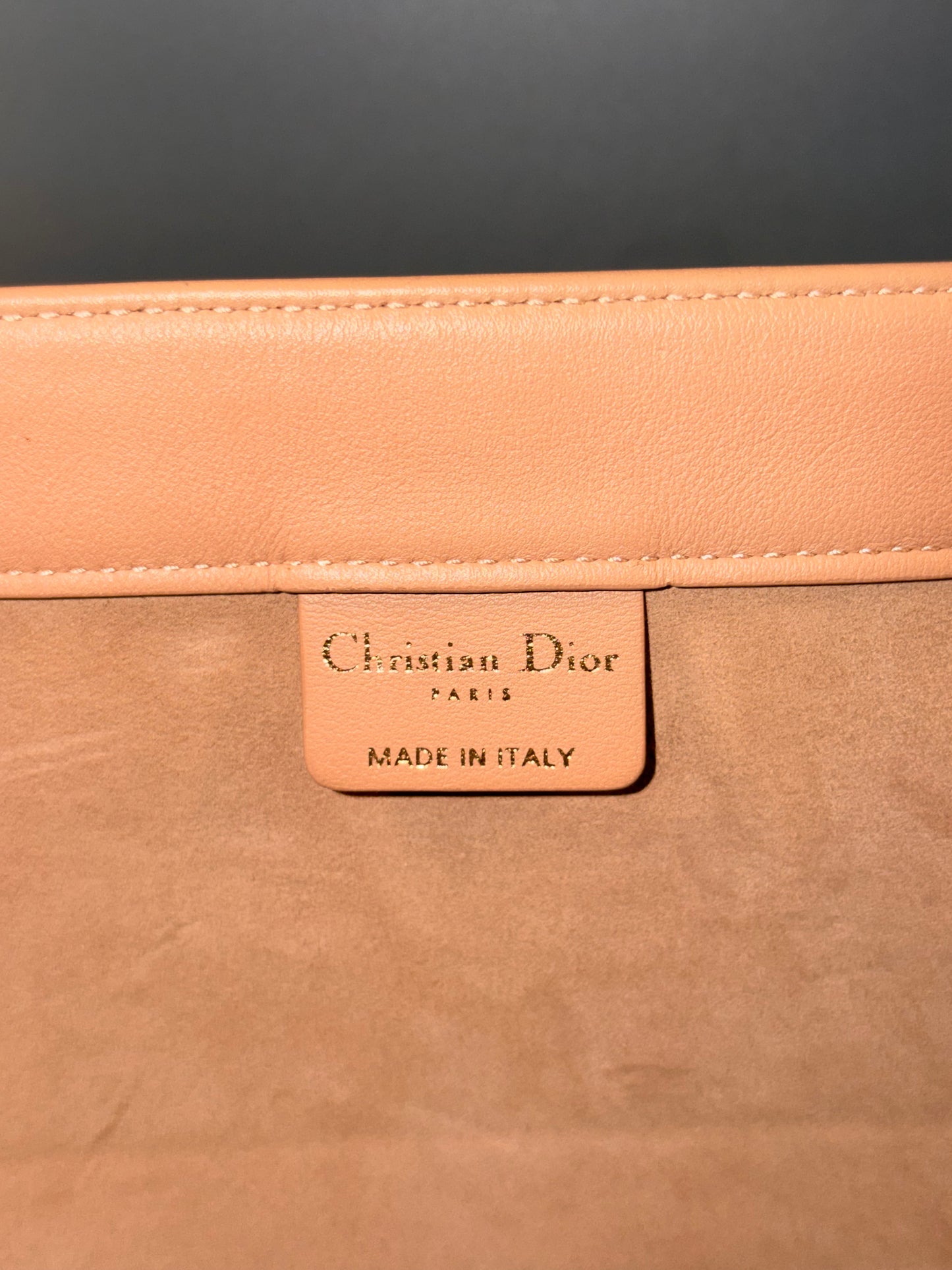DIOR PINK LEATHER MEDIUM BOOK TOTE HANDBAG