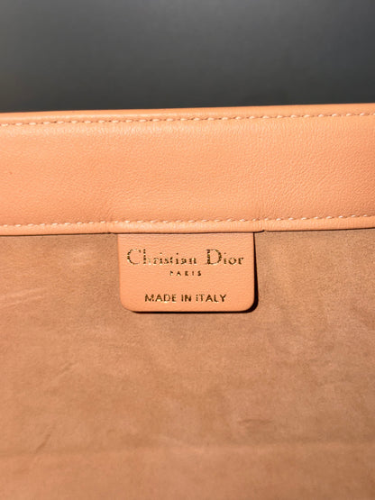 DIOR PINK LEATHER MEDIUM BOOK TOTE HANDBAG