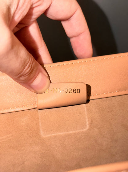DIOR PINK LEATHER MEDIUM BOOK TOTE HANDBAG