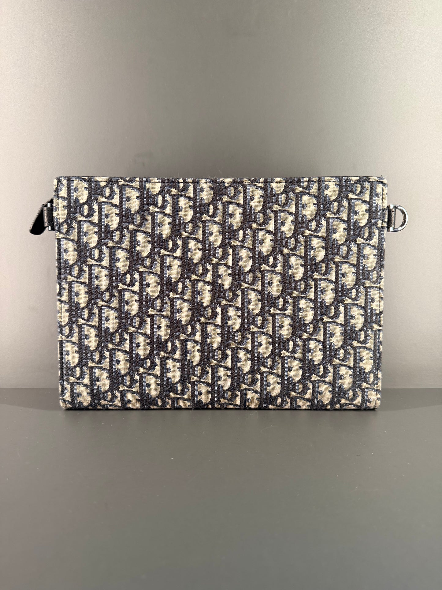 DIOR BLUE OBLIQUE MONOGRAM WRIST POCHETTE