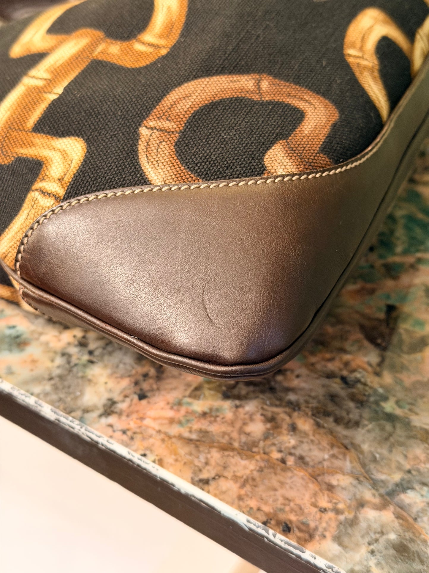 GUCCI HORSEBIT PRINT BOUVIER HOBO BAG