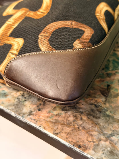 GUCCI HORSEBIT PRINT BOUVIER HOBO BAG