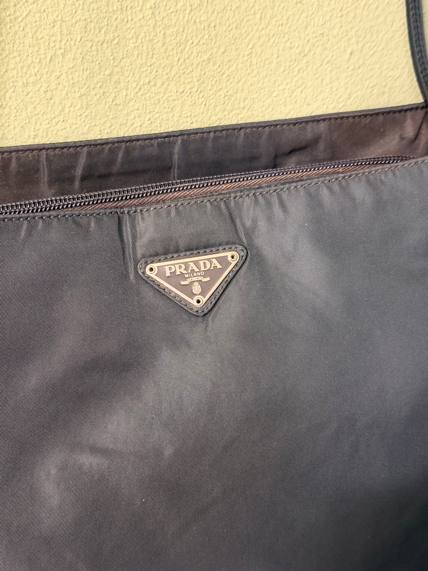 PRADA NAVY NYLON SHOULDER BAG