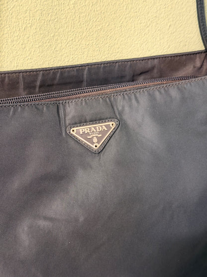 PRADA NAVY NYLON SHOULDER BAG