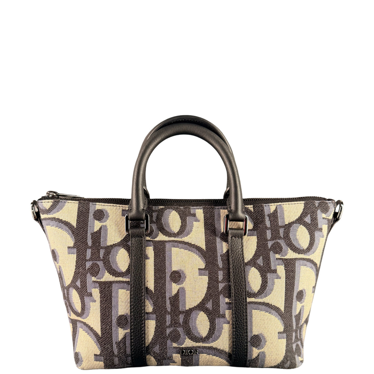 DIOR NAVY OBLIQUE GIANT MONOGRAM WEEKENDER 25 CROSSBODY BAG
