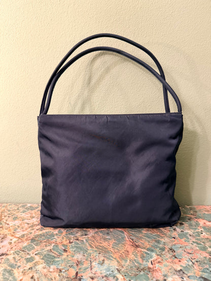 PRADA NAVY NYLON SHOULDER BAG