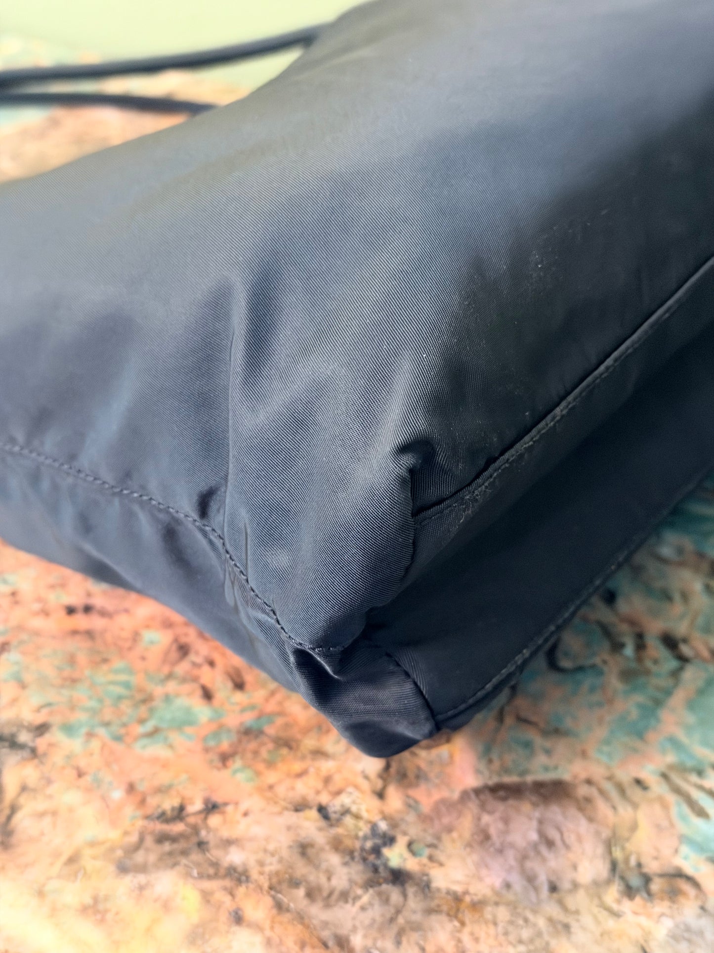 PRADA NAVY NYLON SHOULDER BAG