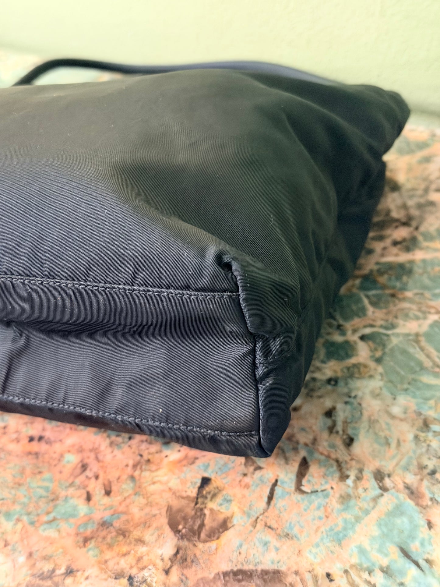 PRADA NAVY NYLON SHOULDER BAG