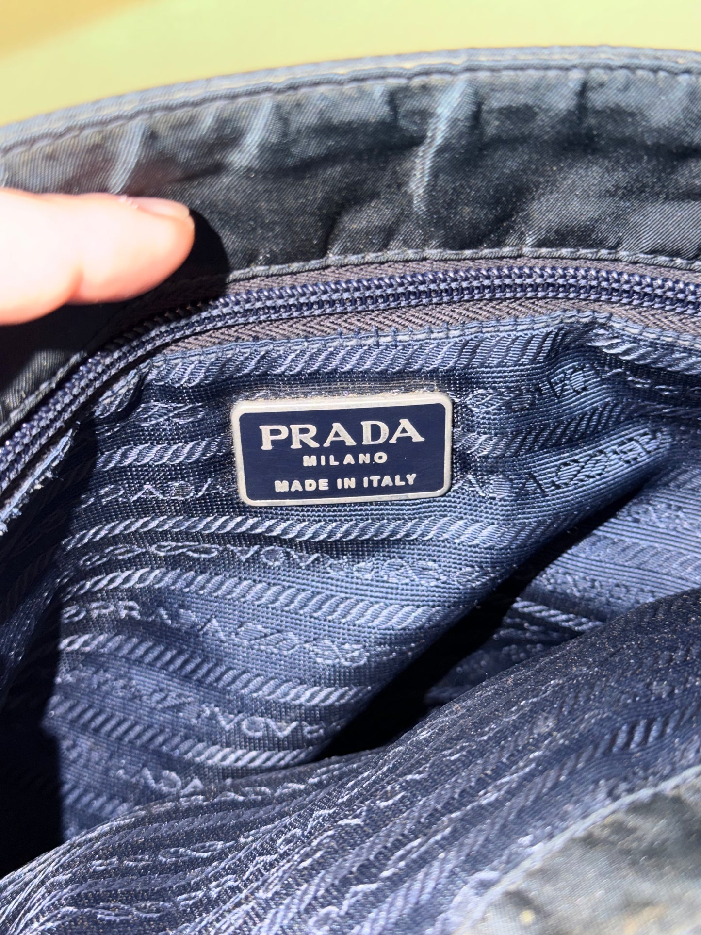 PRADA NAVY NYLON SHOULDER BAG