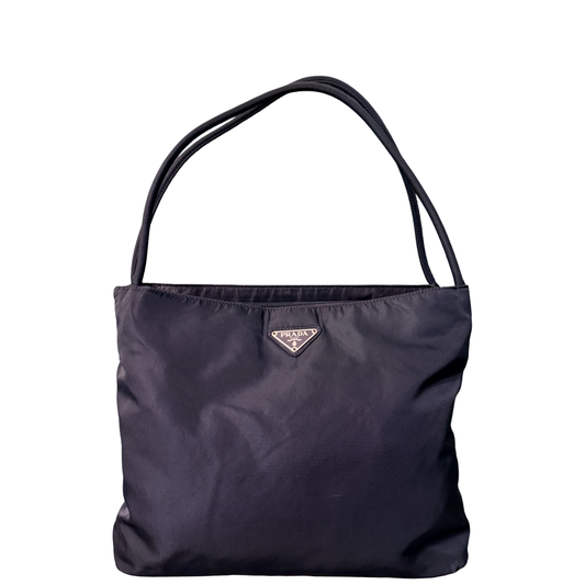 PRADA NAVY NYLON SHOULDER BAG