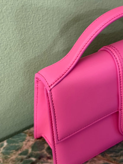 JAQUEMUS PINK LE GRAND BAMBINO CROSSBODY BAG