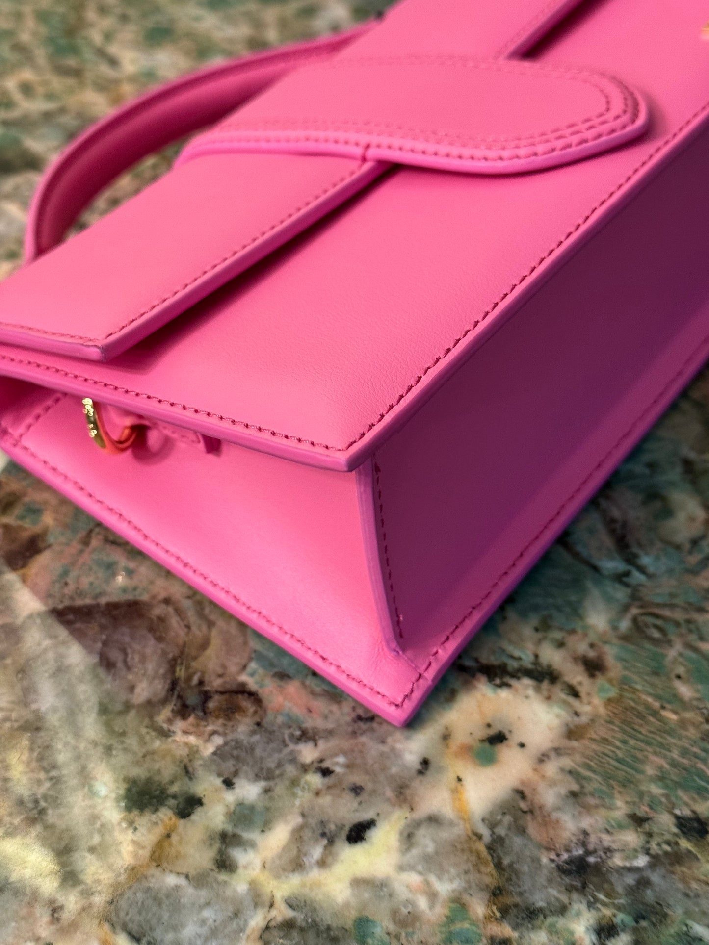 JAQUEMUS PINK LE GRAND BAMBINO CROSSBODY BAG