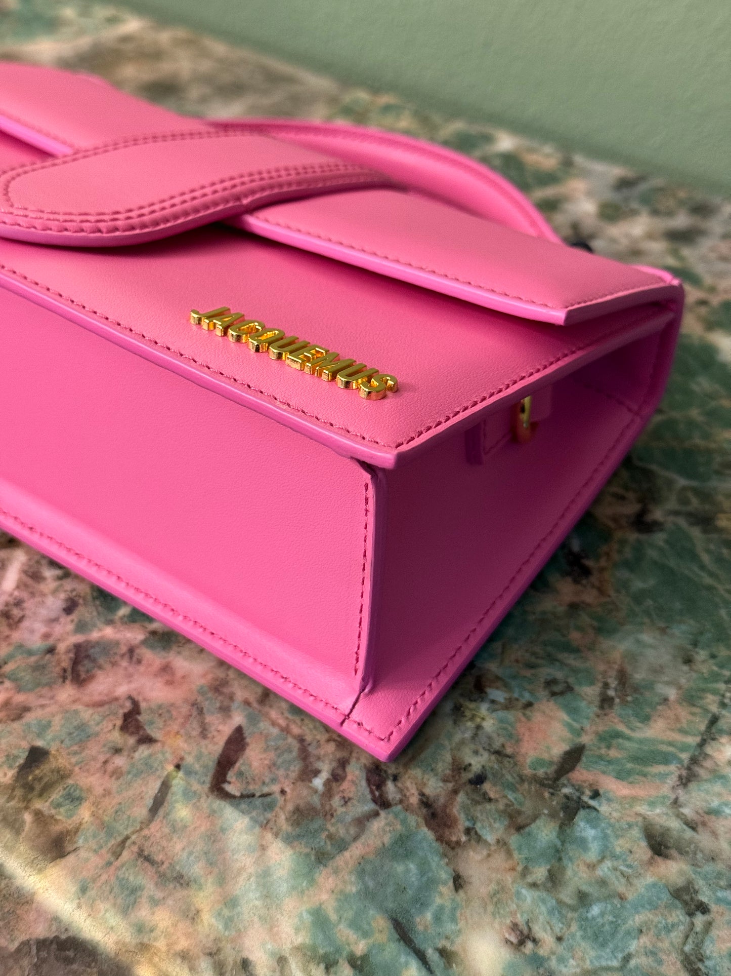 JAQUEMUS PINK LE GRAND BAMBINO CROSSBODY BAG