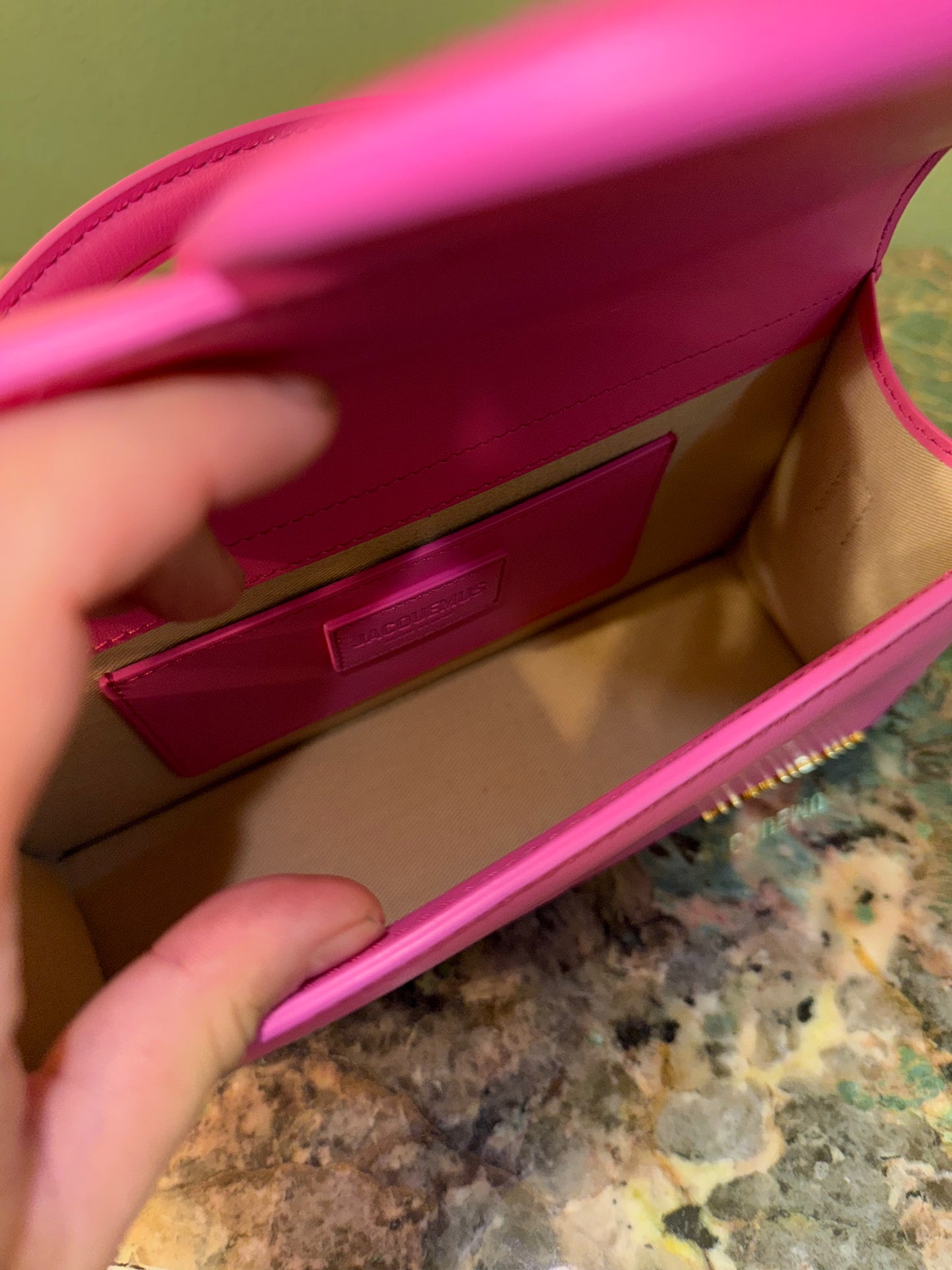 JAQUEMUS PINK LE GRAND BAMBINO CROSSBODY BAG