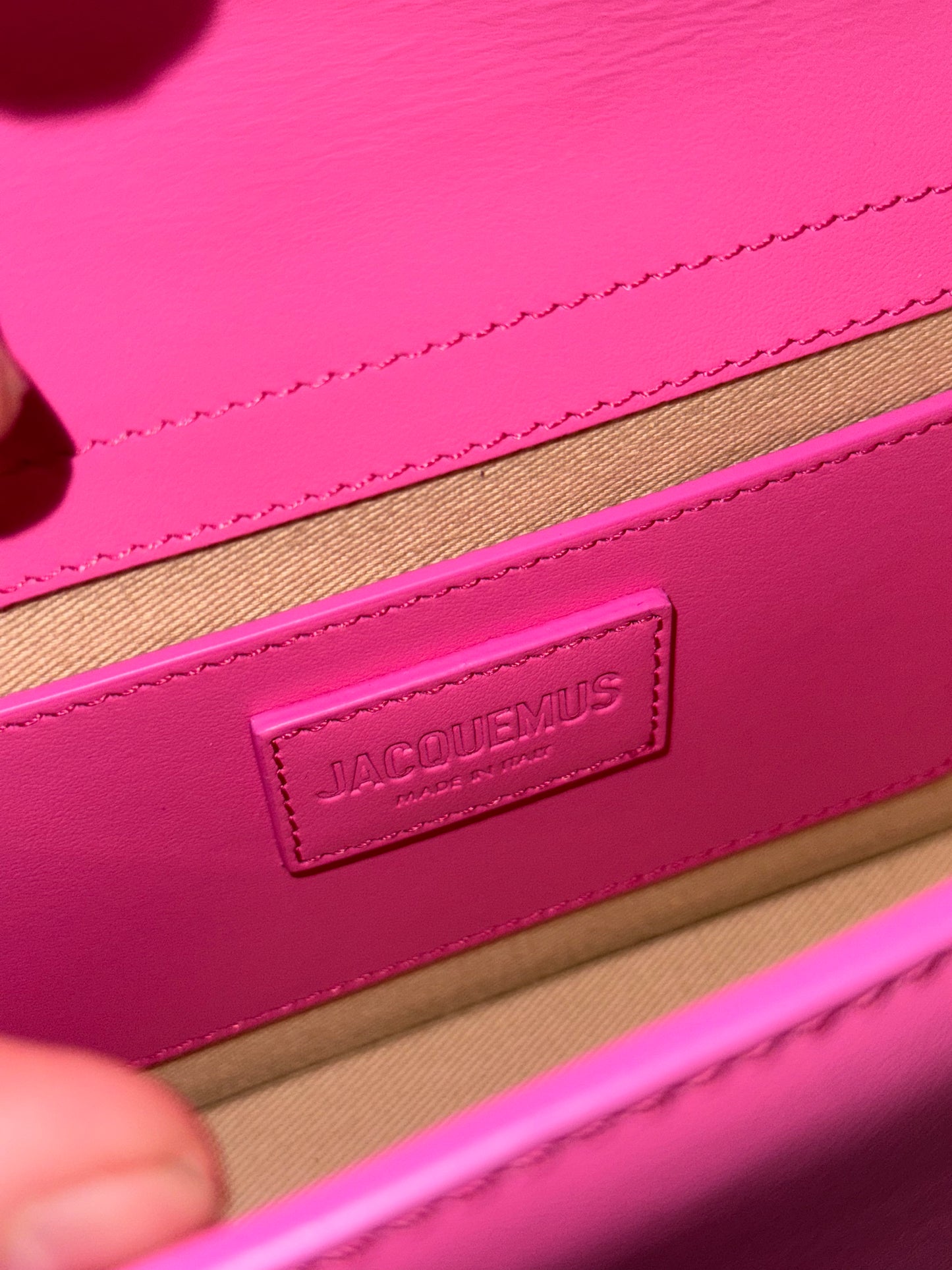 JAQUEMUS PINK LE GRAND BAMBINO CROSSBODY BAG