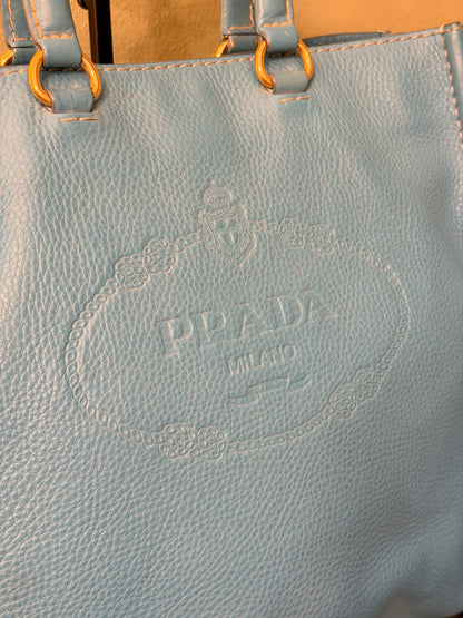 PRADA LIGHT BLUE LARGE TOTE BAG