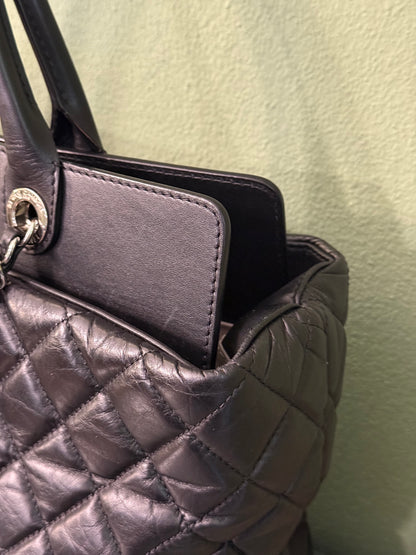 CHANEL BLACK NEO SOFT SHOPPING TOTE