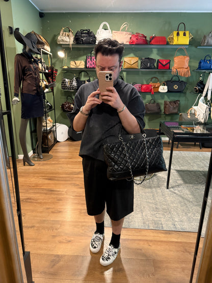 CHANEL BLACK NEO SOFT SHOPPING TOTE
