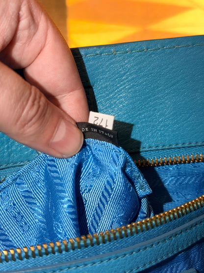 PRADA LIGHT BLUE LARGE TOTE BAG