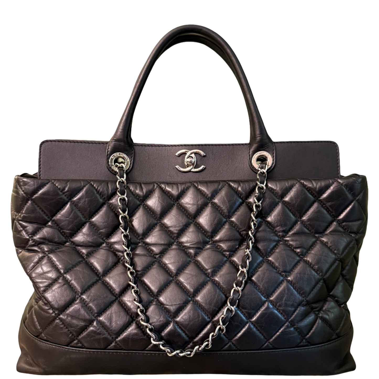 CHANEL BLACK NEO SOFT SHOPPING TOTE