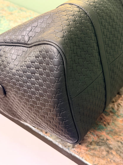 GUCCI BLACK MICRO GUCCISSIMA BOSTON BAG