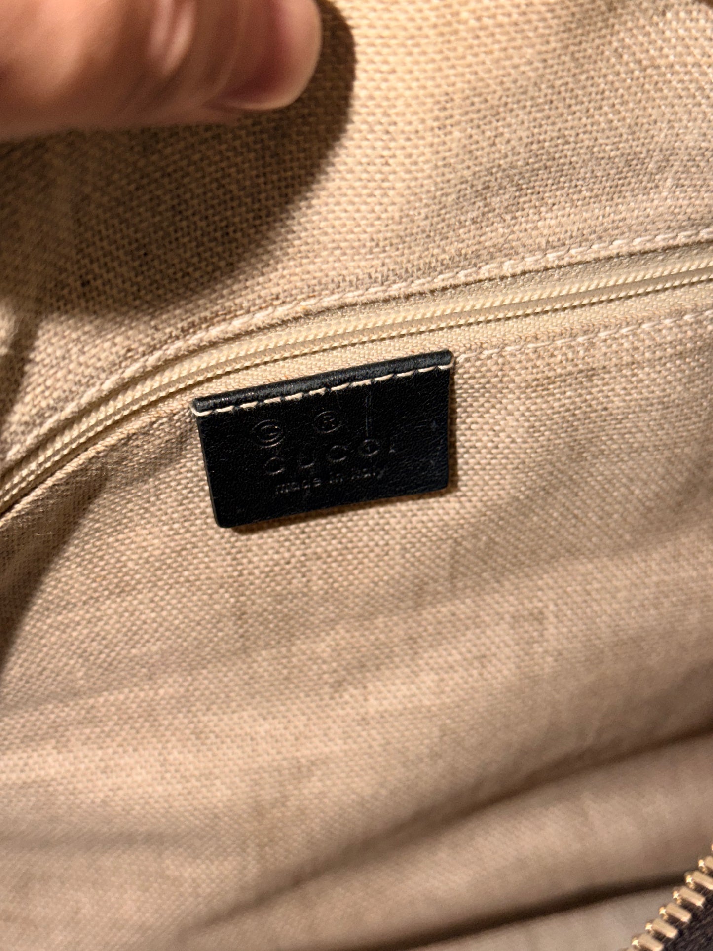 GUCCI BLACK MICRO GUCCISSIMA BOSTON BAG