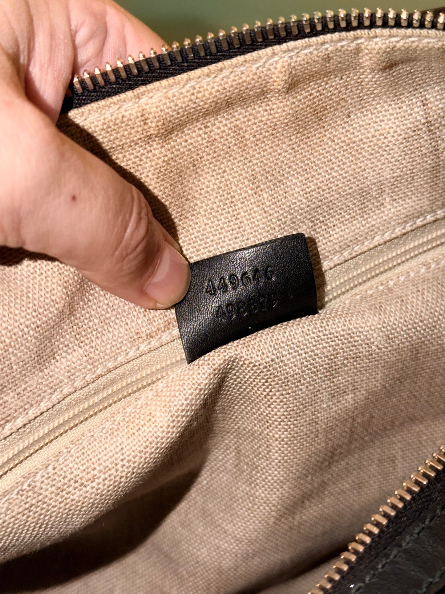 GUCCI BLACK MICRO GUCCISSIMA BOSTON BAG