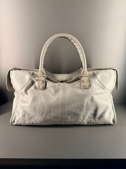 BALENCIAGA GREY GIANT 12 PART TIME HANDBAG
