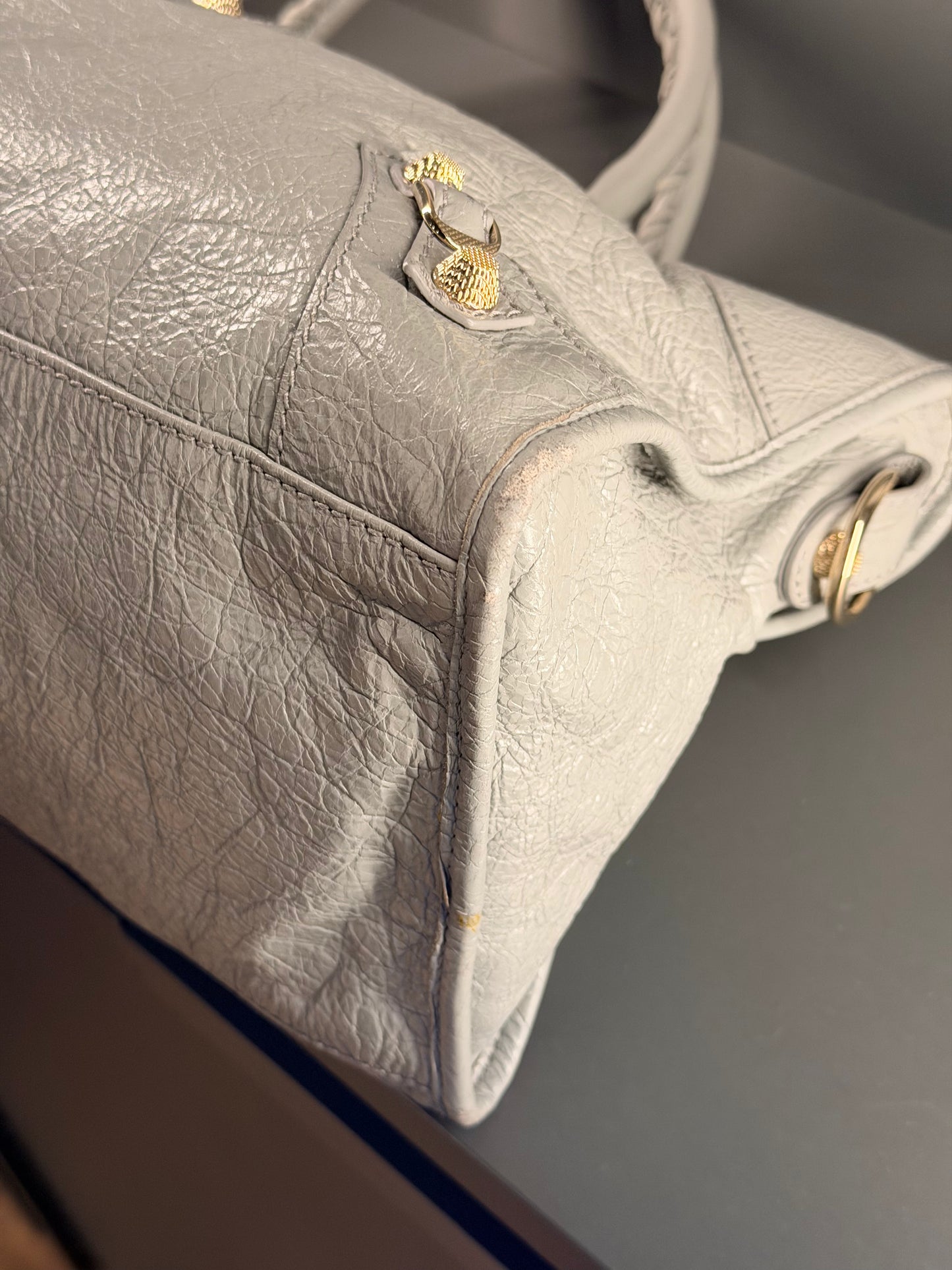 BALENCIAGA GREY GIANT 12 PART TIME HANDBAG