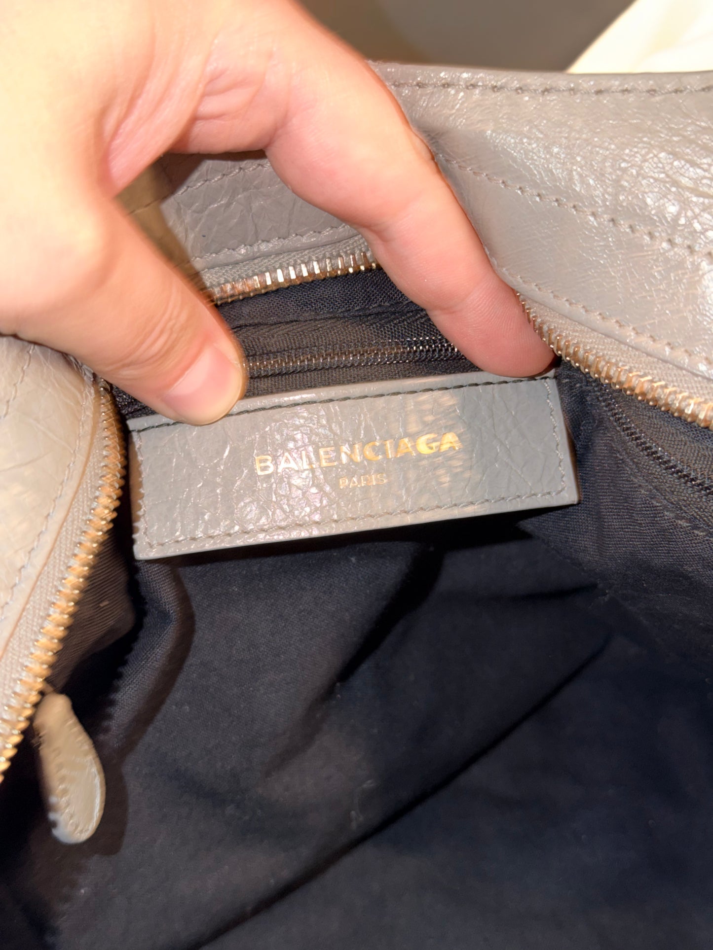 BALENCIAGA GREY GIANT 12 PART TIME HANDBAG