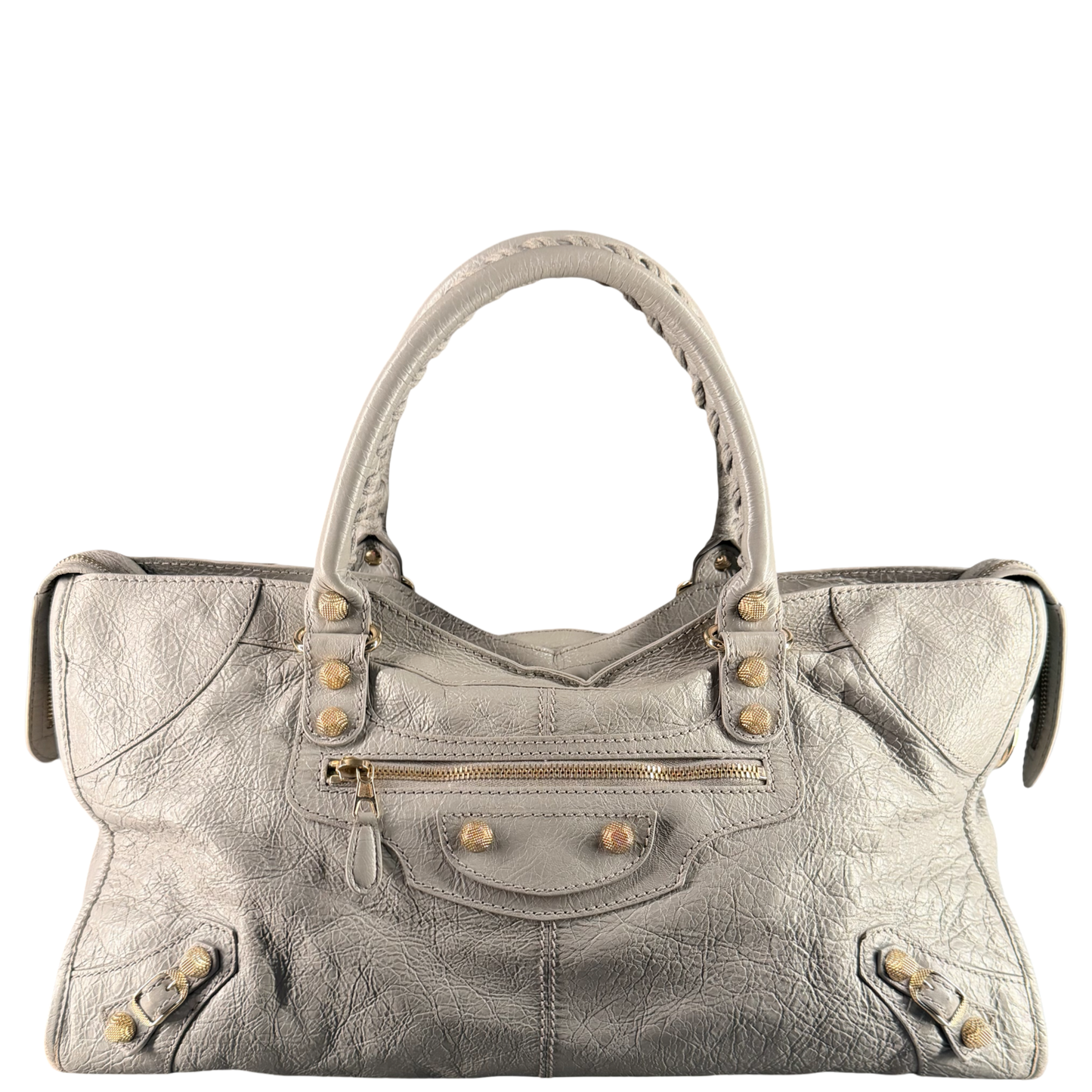BALENCIAGA GREY GIANT 12 PART TIME HANDBAG