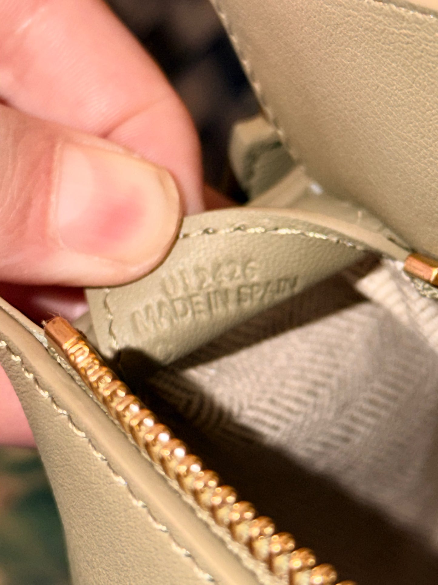 LOEWE GREEN SMALL PUZZLE EDGE CROSSBODY BAG