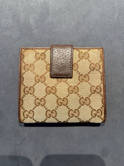 GUCCI GG CANVAS BI-FOLD COMPACT WALLET