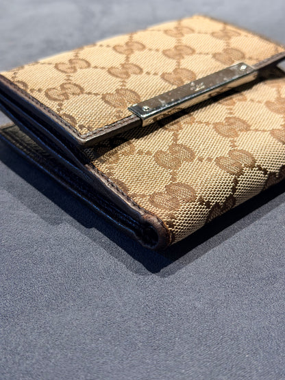 GUCCI GG CANVAS BI-FOLD COMPACT WALLET
