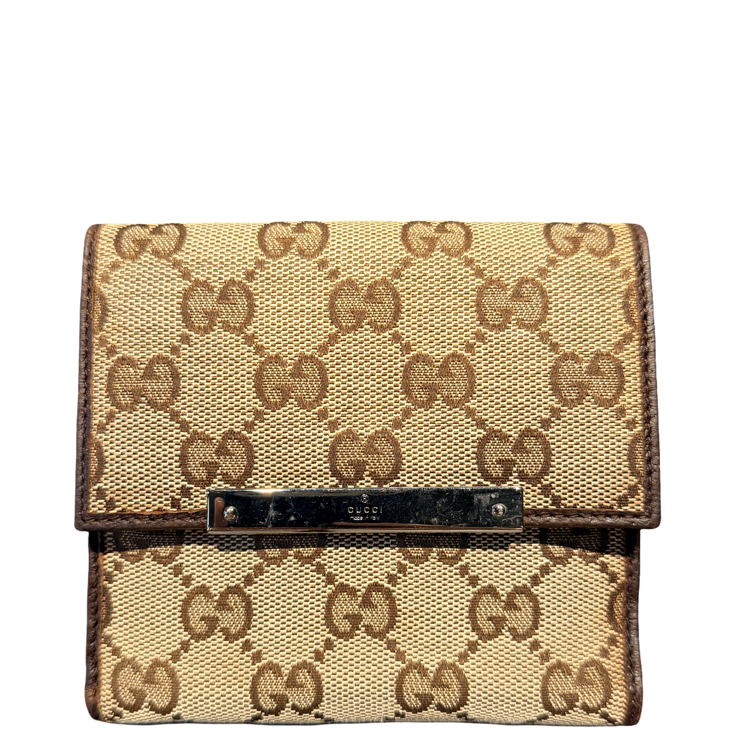 GUCCI GG CANVAS BI-FOLD COMPACT WALLET