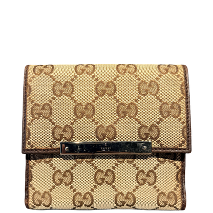 GUCCI GG CANVAS BI-FOLD COMPACT WALLET