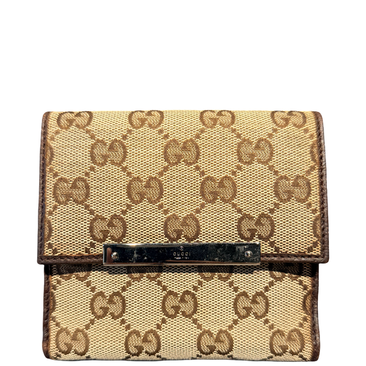 GUCCI GG CANVAS BI-FOLD COMPACT WALLET