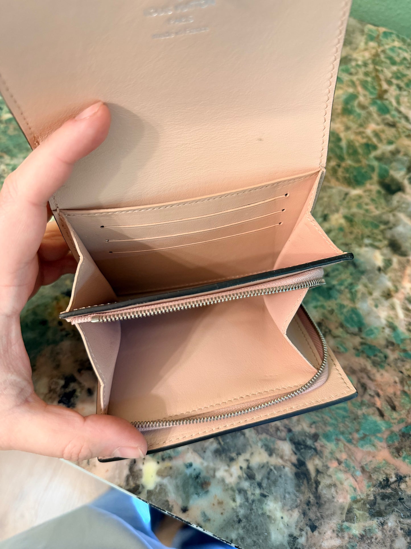 LOUIS VUITTON PINK MAHINA IRIS BI FOLD WALLET