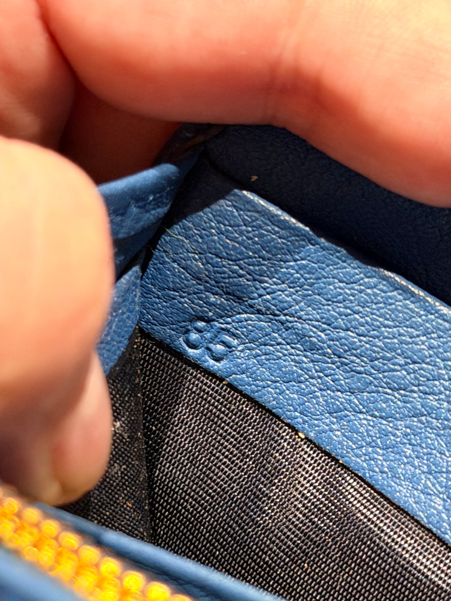 PRADA BLUE VITELLO DIANO LONG WALLET