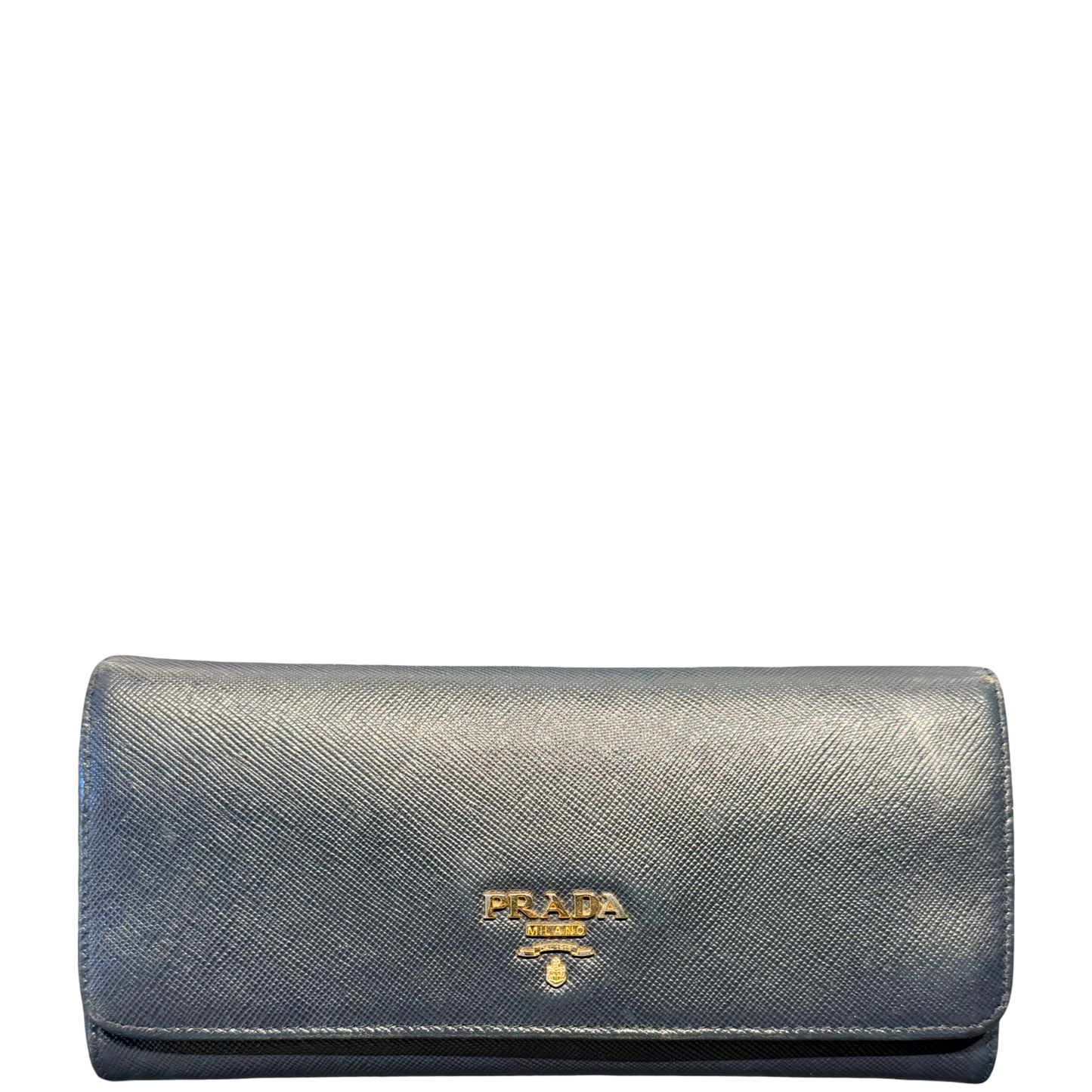PRADA SAFFIANO NAVY LONG WALLET