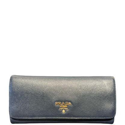 PRADA SAFFIANO NAVY LONG WALLET