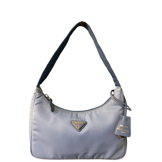 PRADA LIGHT BLUE NYLON RE EDITION 2000 SHOULDER BAG