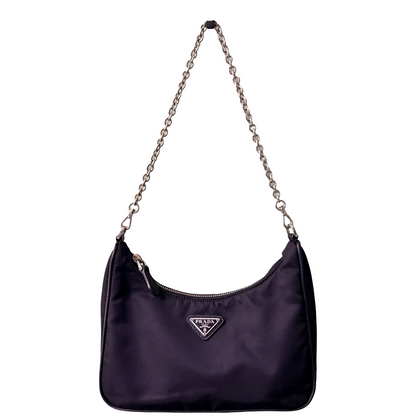 PRADA BLACK NYLON RE EDITION 2005 CROSSBODY BAG