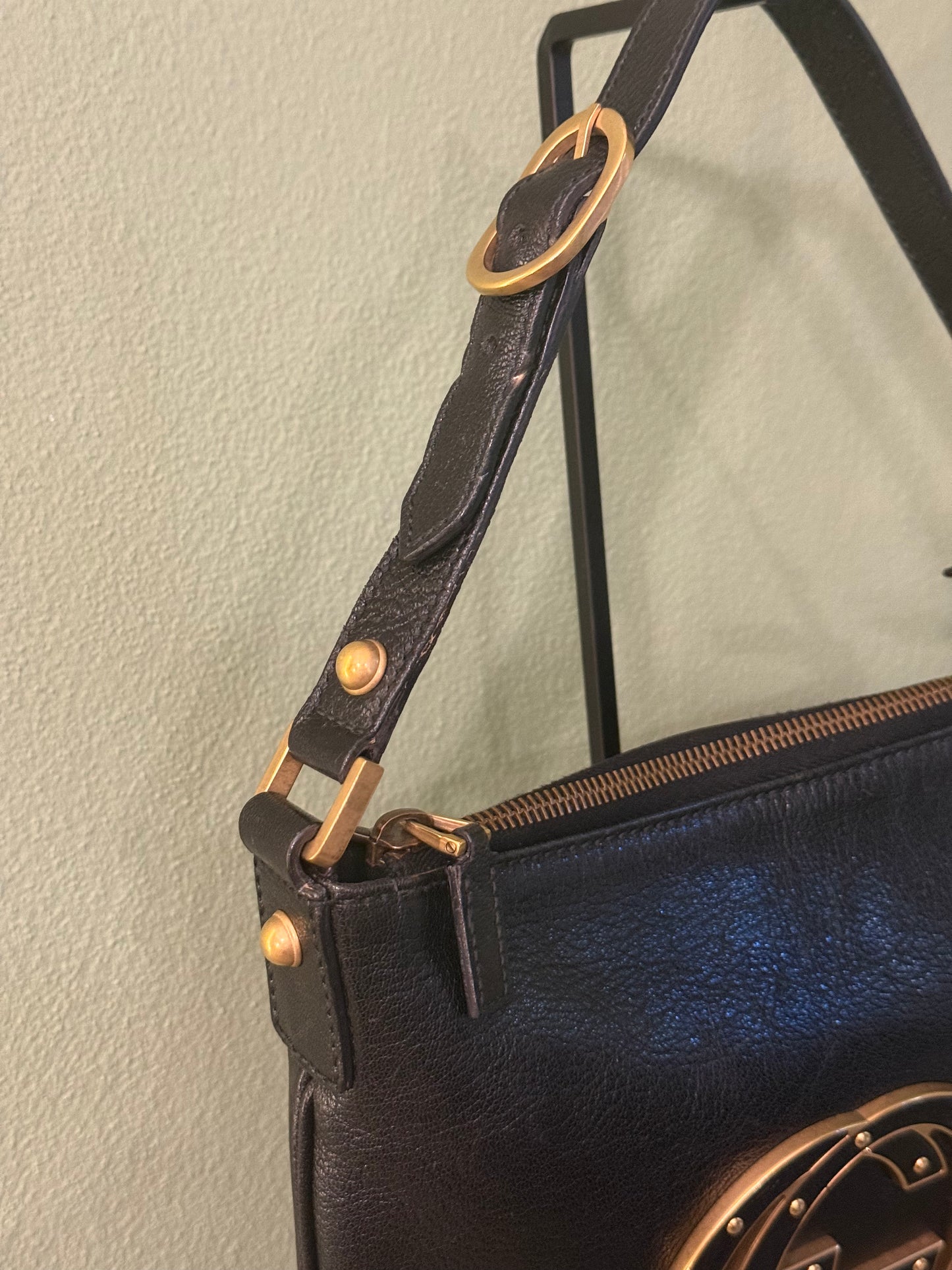GUCCI BY TOM FORD BLACK SMALL BLONDIE HOBO BAG