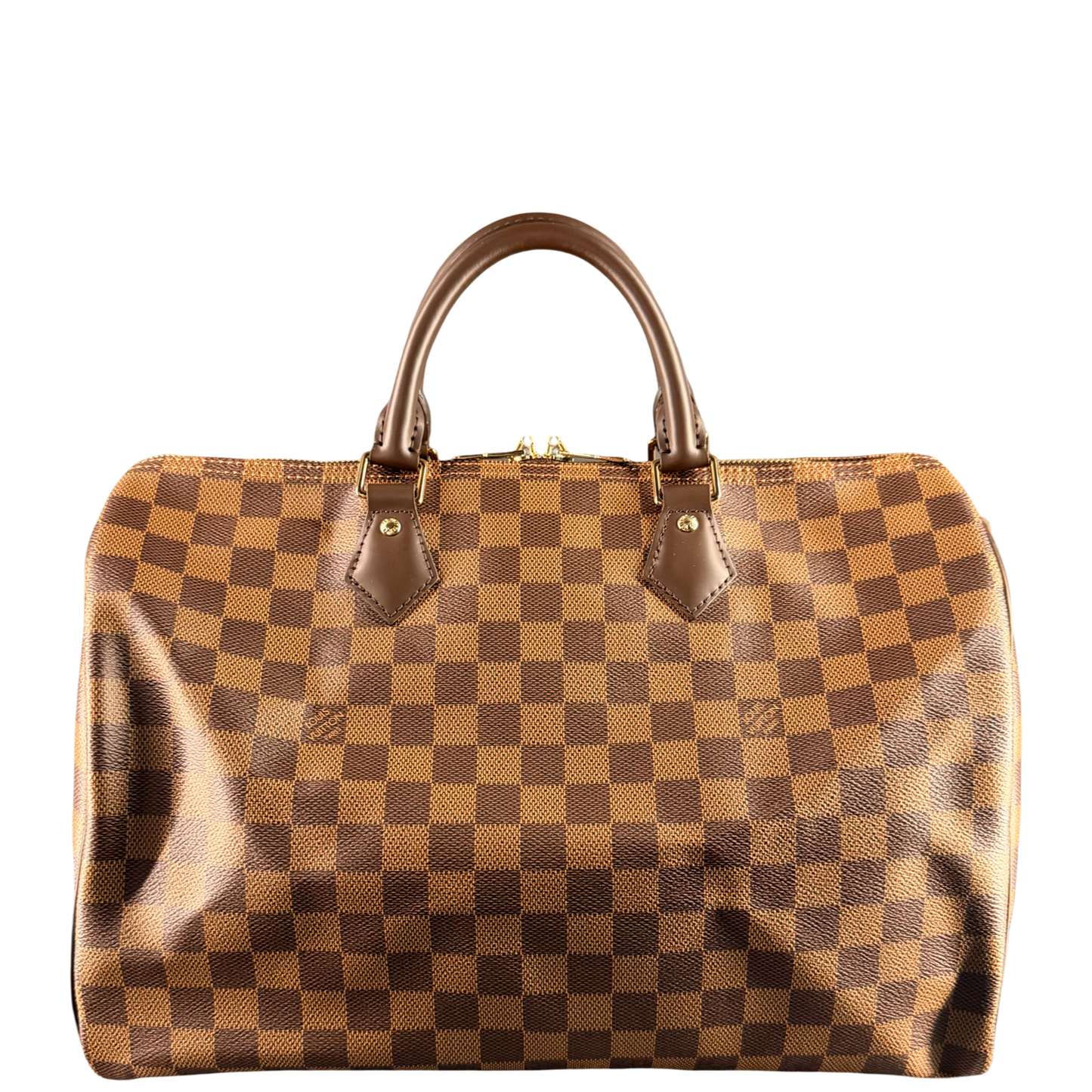 LOUIS VUITTON DAMIER EBENE SPEEDY 35 BANDOULIERE BOSTON BAG