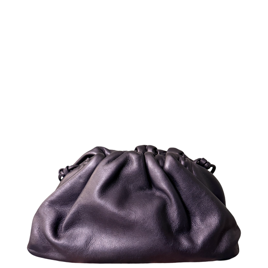 BOTTEGA VENETA BLACK MINI POUCH CROSSBODY BAG