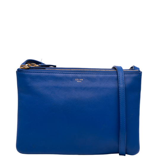 CÈLINE BLUE SMALL TRIO CROSSBODY BAG