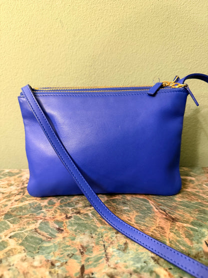 CÈLINE BLUE SMALL TRIO CROSSBODY BAG