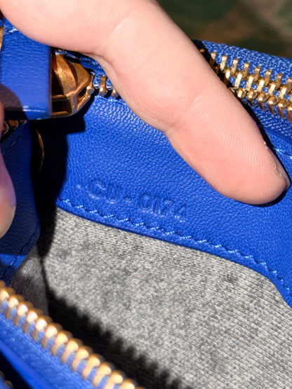 CÈLINE BLUE SMALL TRIO CROSSBODY BAG